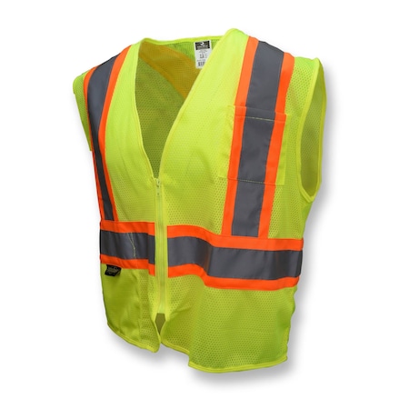 Radians Hi-Vis Econ TpR/Cl2 Msh XBk Vest/2Tn Trm-Grn-M SV22X-2ZGM-M